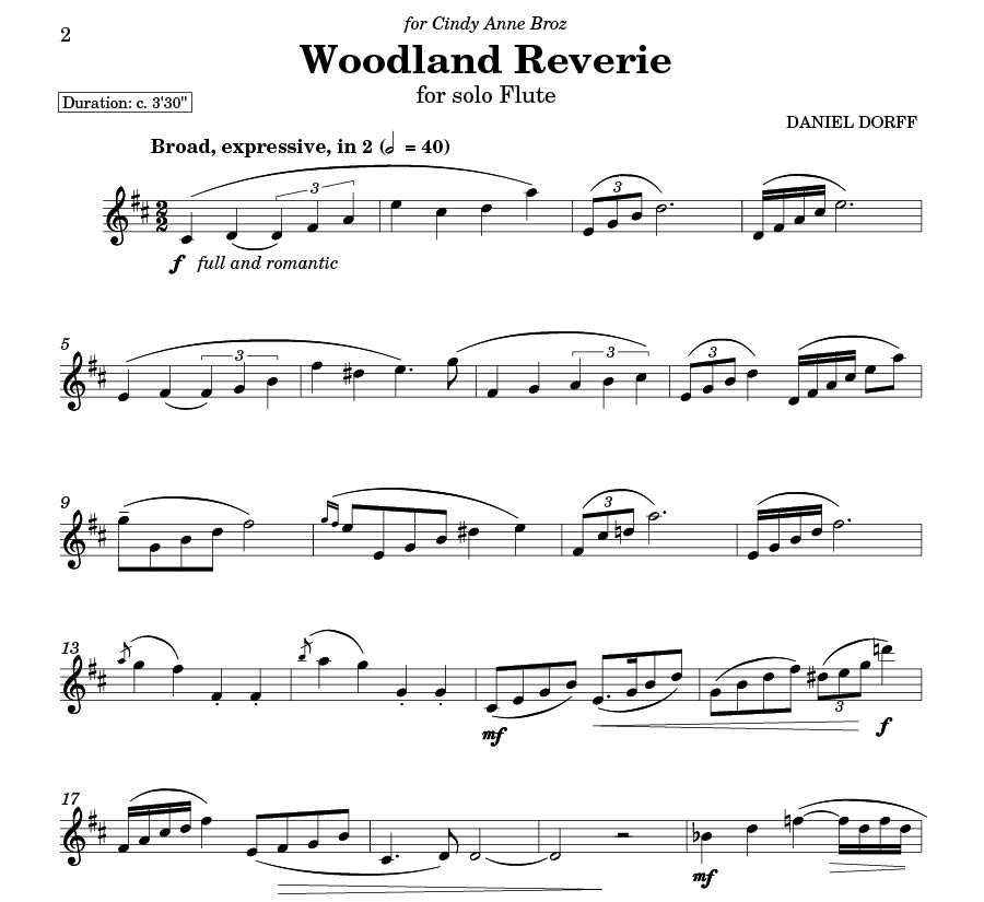 Woodland Reverie, sample page