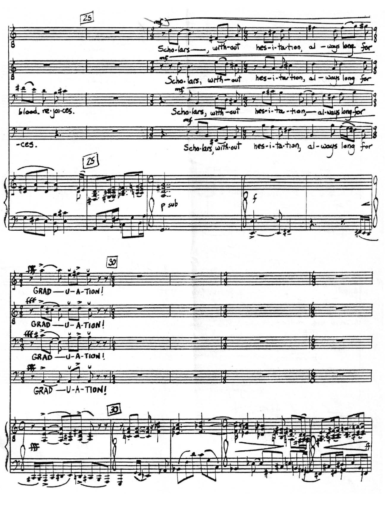 Scholars' Refrain sample page