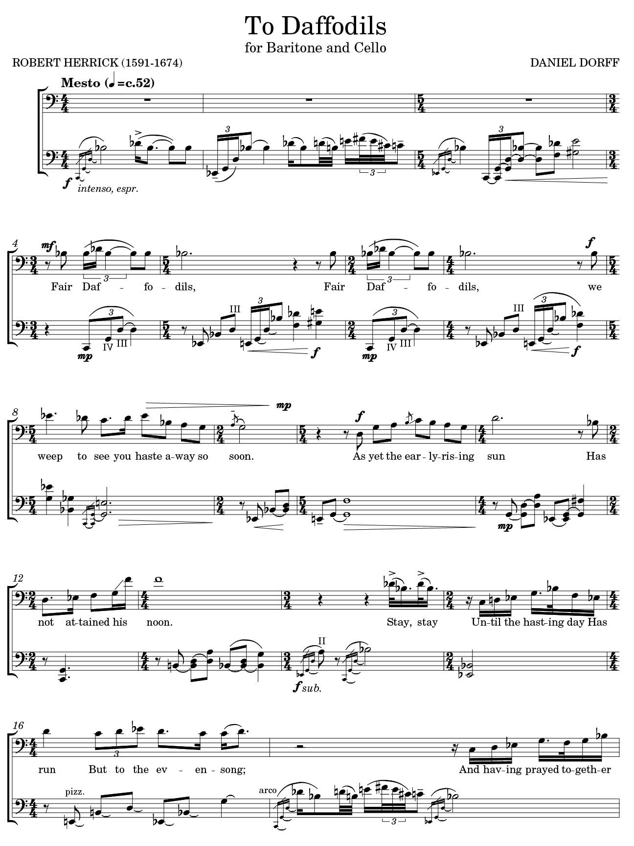To Daffodils sample page